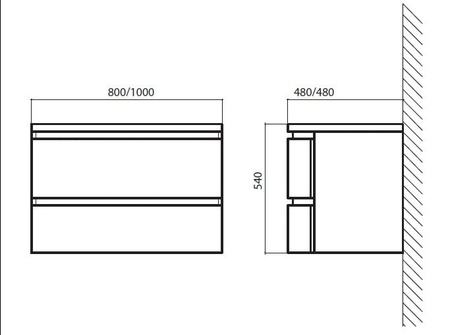 Раковина BelBagno Prospero BB1000DAB