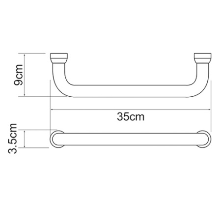 Поручень для ванной WasserKRAFT K-1066WHITE