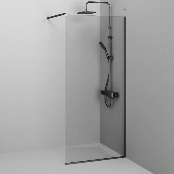 Душевая перегородка 90 см Am.Pm Func W84WI-90-F1-BTE черный