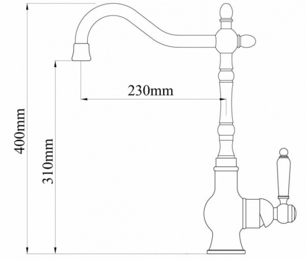 Смеситель для кухни Zorg Stone ZR 365 Y ROSSO Смеситель для кухни Zorg Stone ZR 365 Y ROSSO