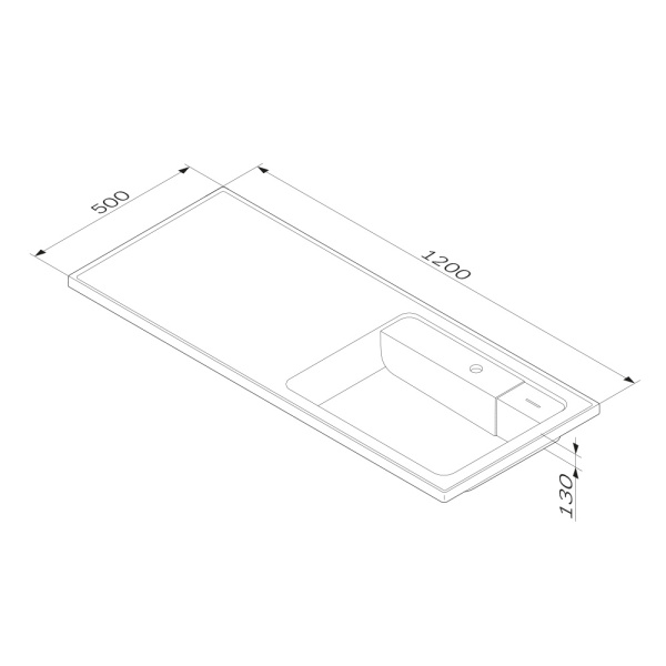 Раковина встраиваемая сверху (120х50) Am.Pm X-Joy M85AWPR1201WG