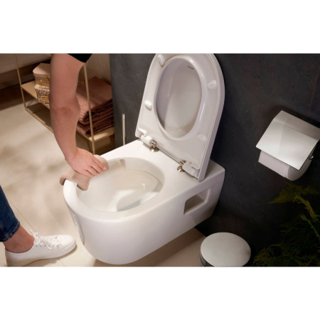 Унитаз подвесной безободковый Hansgrohe EluPura Original S 60142450 без сиденья