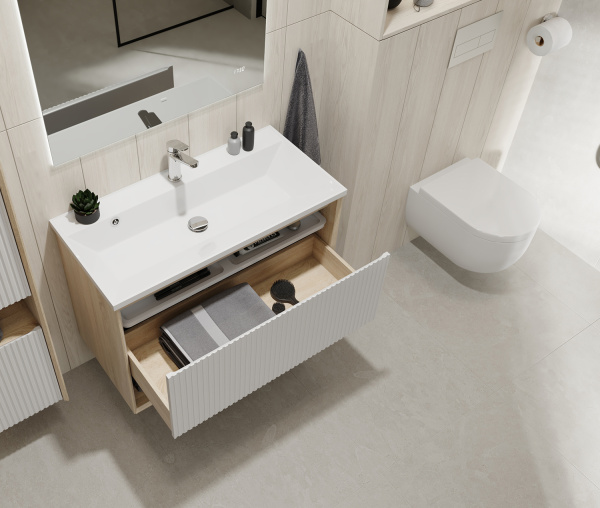 Тумба под раковину Jorno Tossony 90 Toss.01.90/P/SS-W/JR