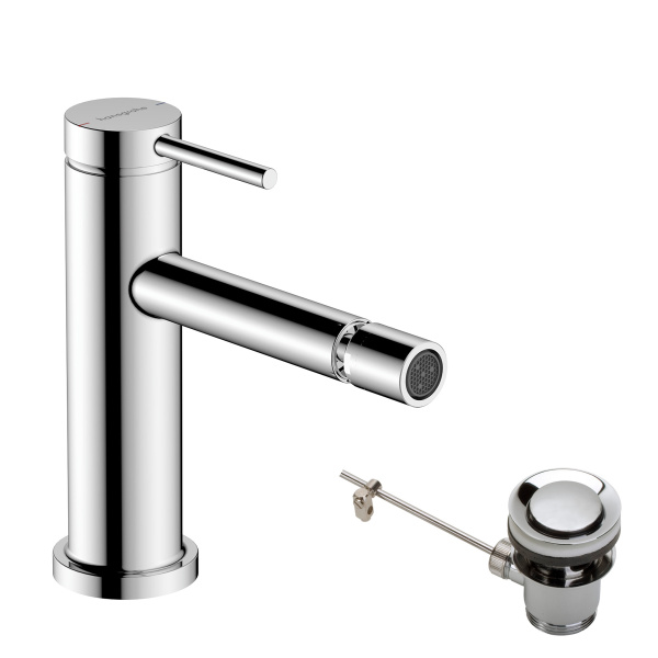 Смеситель для биде с донным клапаном Hansgrohe Tecturis S 73201000 хром