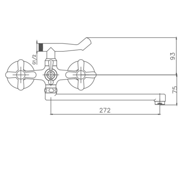 Смеситель для ванны Cron CN2125