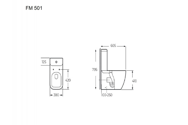 Напольный унитаз с бачком Relisan FM 501 Гл000026453