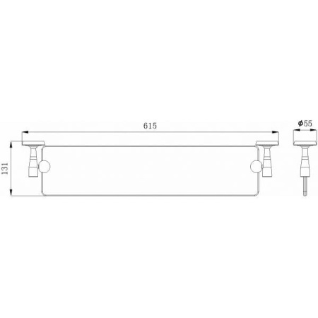 Полка для ванной Rush Balearic BA39610