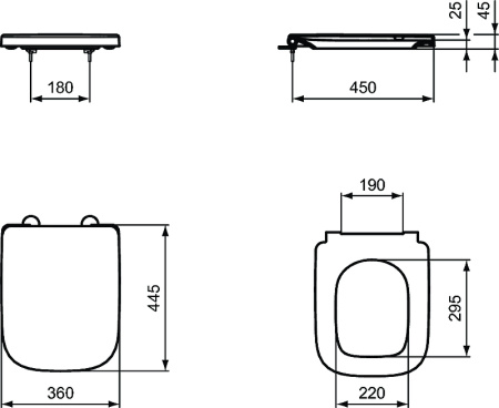 Крышка-сиденье Ideal Standard i.life A T453101