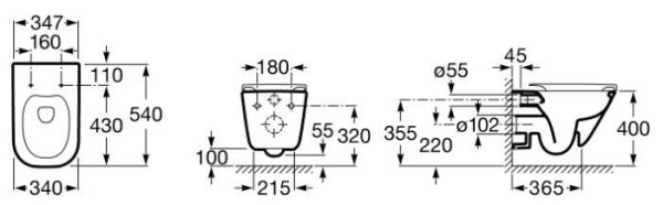 Подвесной унитаз Roca Gap 7.3464.7.L00.0