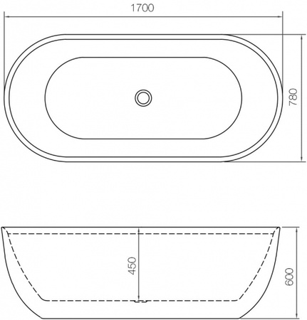Ванна акриловая NT BATHROOM Lago di Piano NT02