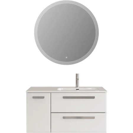 Тумба под раковину Cezares ECO-CER-N-1000-2C-1A-SO-BL-R Bianco Lucido без ручек