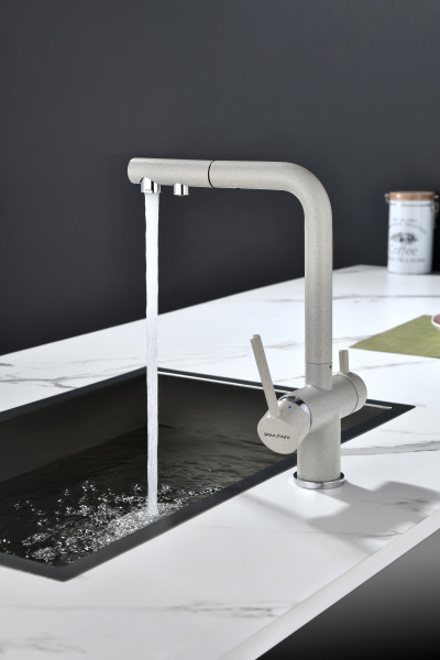Смеситель для кухни с подключением к фильтру  Paulmark Serpentine Se213222-BE