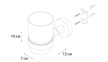 Держатель зубных щеток FIXSEN Modern одинарный FX-51506