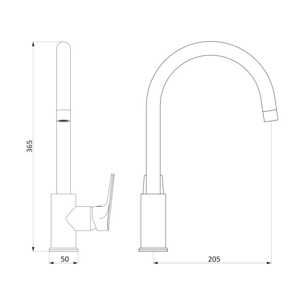 Смеситель для кухни Damixa Origin Balance 790720000 Смеситель для кухни Damixa Origin Balance 790720000