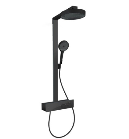 Душевая система с термостатом Hansgrohe Rainfinity Showerpipe 250 1jet 28742670 черный матовый