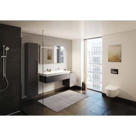 Унитаз с инсталляцией подвесной безободковый GEBERIT iCon 500.060.TC.I с горизонтальным выпуском