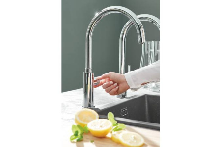 Смеситель для кухни GROHE Blue Pure Mono, с функцией фильтрации 31724 000 (31724000) хром