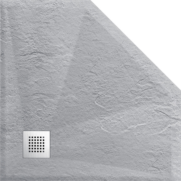 Душевой поддон из искусственного камня (90х90) Vincea VST-4SP9090G серый