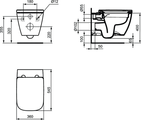 Комплект унитаза с инсталляцией Ideal Standard I.Life B I001401