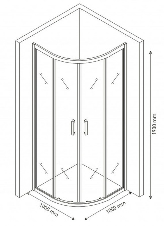 Душевой уголок Berges Wasserhaus Solo R (100х100) 061120
