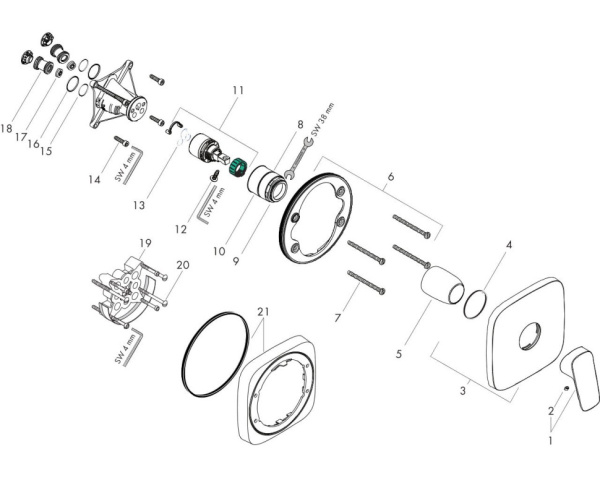 Смеситель для душа Hansgrohe Logis 71607000 хром