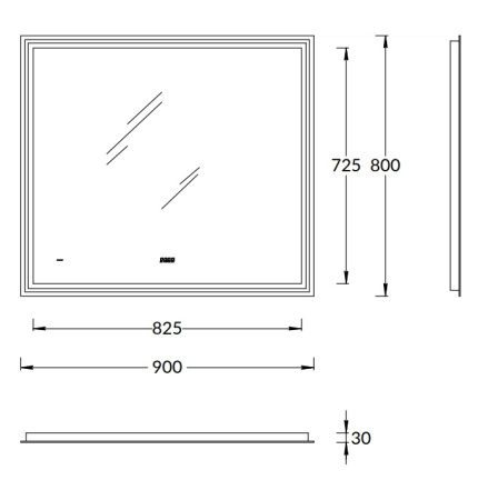 Зеркало (90х80) Kerama Marazzi Tecno TE.mi.90