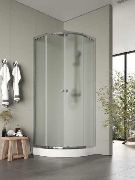 Душевой уголок с поддоном (78х78) Agger A01-080MCR хром