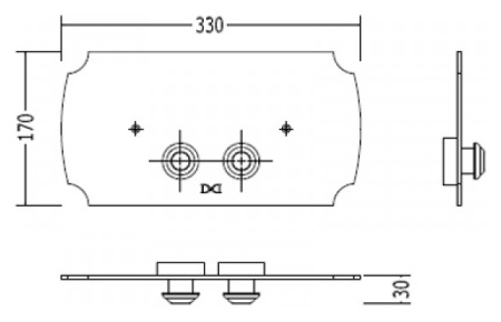 Клавиша смыва Tiffany World TW300.3oro