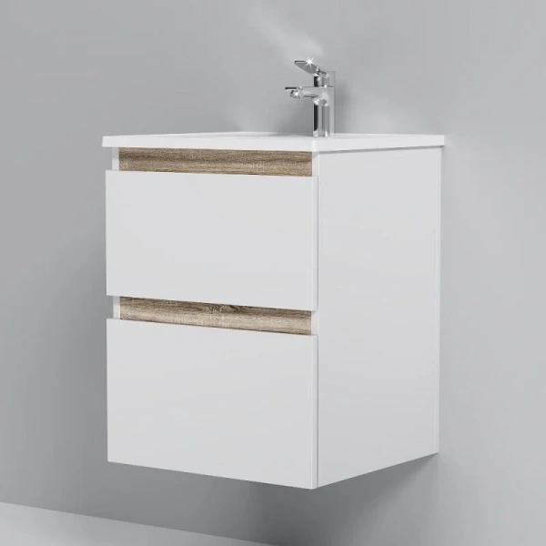Тумба без раковины 50 см Am.Pm Sense M85AFHX0502WG белый глянец