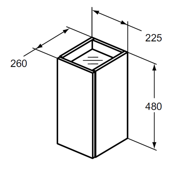 Боковой шкаф Ideal Standard Tonic II R4317FC