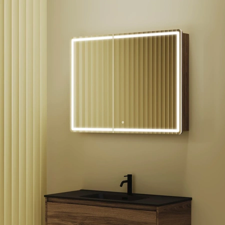 Зеркало-шкаф с подсветкой (99х74) Sancos Mirror MI100ECH
