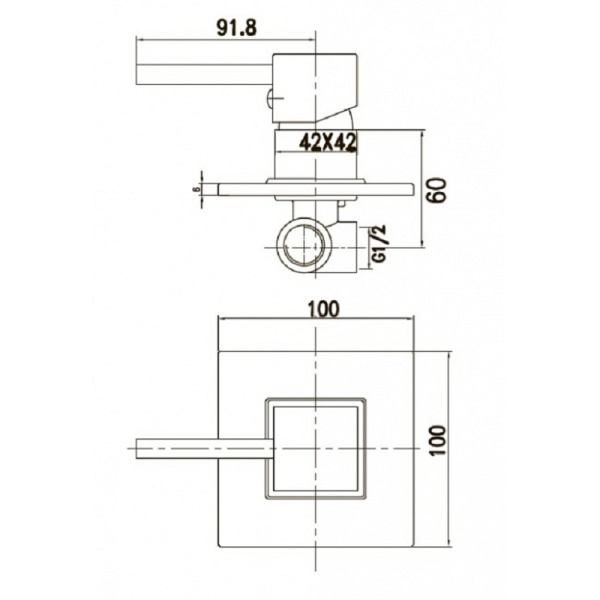 Смеситель для ванны KAISER Quadris (25017)