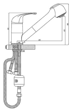Смеситель для кухни Rossinka C40-25