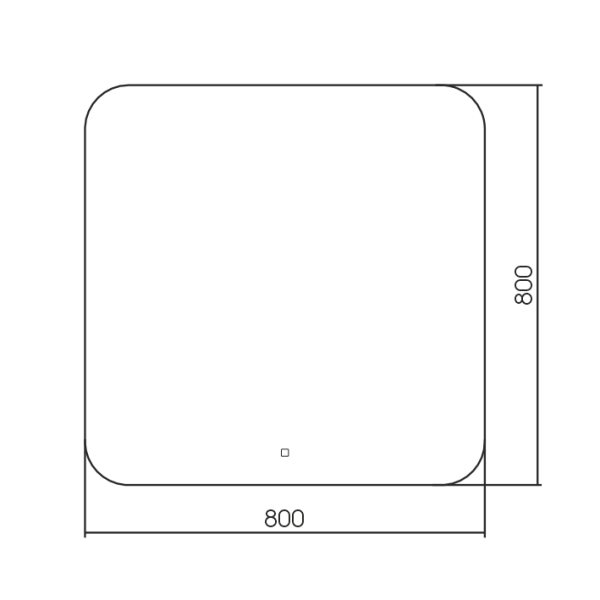 Зеркало с подсветкой Art&Max Acerra AM-Mod-800-800-DS-F