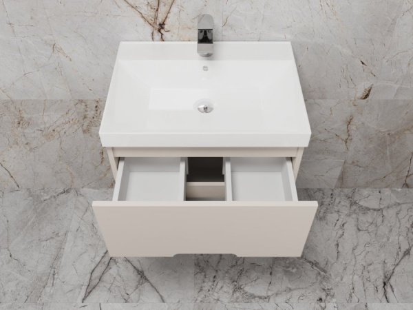 Тумба без раковины подвесная 60 см Style Line Матис ЛС-00002310 кремовый матовый