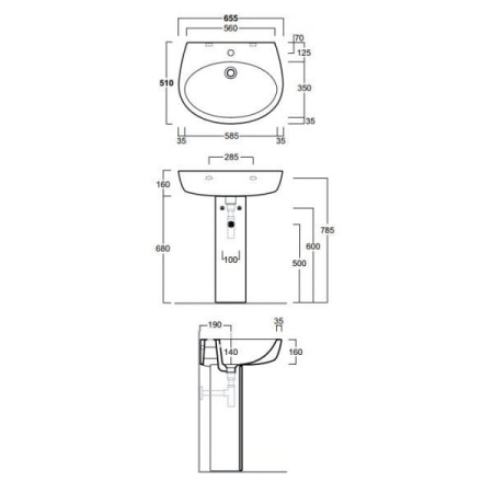 Раковина Simas Lft Spazio LFT05bi*1