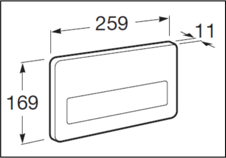 Панель смыва для инсталляции Roca PL-3 890097004