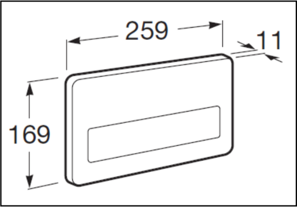Панель смыва для инсталляции Roca PL-3 890097004