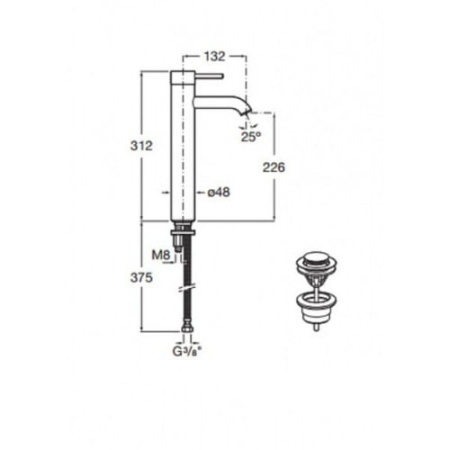 Смеситель для раковины Roca Lanta 5A3411C00