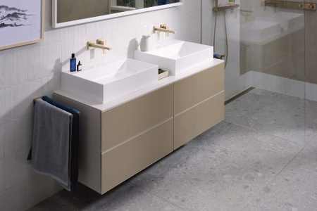 Смеситель для раковины встраиваемый Hansgrohe Metropol 32526140 шлифованная бронза