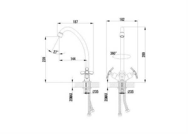 Смеситель для кухонной мойки Lemark Partner (LM6544C)