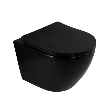 Унитаз подвесной безобдковый Art&Max Ovale AM011CHR-MB/SC микролифт