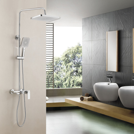 Душевая система с изливом Belz B24678, хром