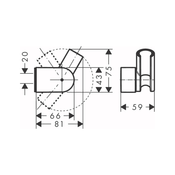 Держатель для душа Hansgrohe Porter Vario 28328000 хром