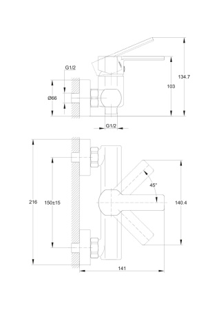 Смеситель для душа Cersanit Smart 64511
