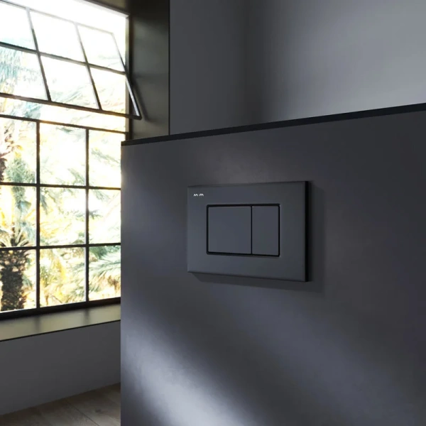 Комплект унитаза с инсталляцией Am.Pm MasterFit Gem IS100238.901701 с сиденьем микролифт, кнопка черный матовый