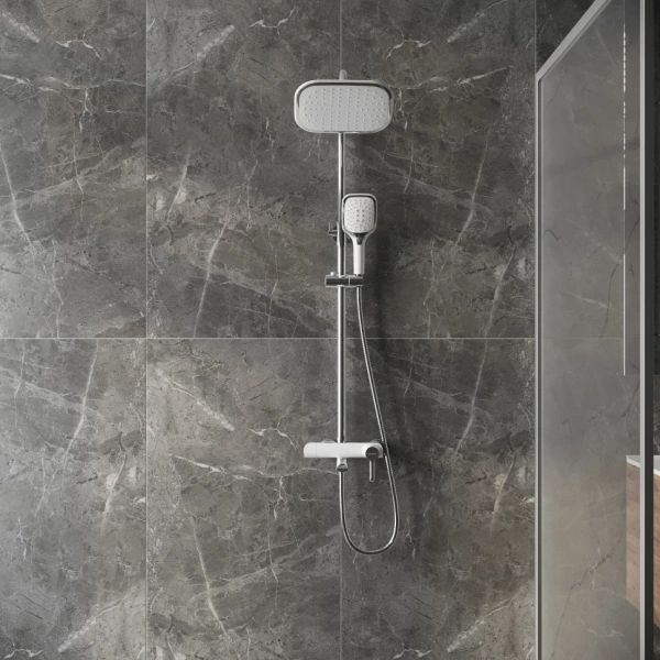 Душевая система Grossman Alba 500.K35.06.100/000 хром с белым Душевая система Grossman Alba 500.K35.06.100/000 хром с белым