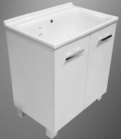 Хозяйственная раковина (75х50) Kerasan Aquadom 029301*0 без отверстия, белый