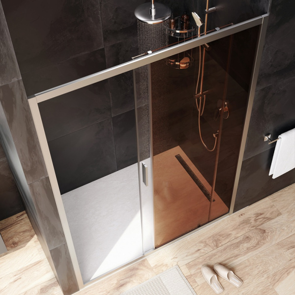 Душевая дверь (140х195) Am.Pm Gem Solo W90G-140-1-195MBr