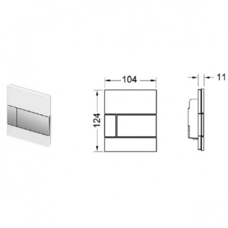 Панель смыва для писсуара, клавиша белая TECE 9242800